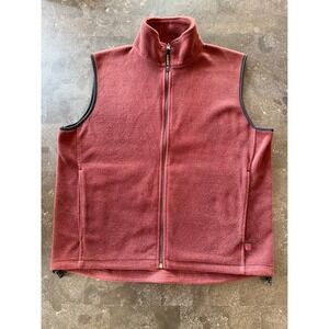Woolrich‎ Men's Size M Mulberry Fleece Vest Full Zip Mock Neck Hiking Gorpcore